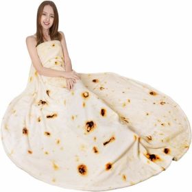 RAINBEAN 71IN Burritos Double Sided Blankets Adult Size, Tortilla Blanket Cool Stuff Gifts for Family, Novelty Food Wrap Blanket, Taco Blankets for Bi