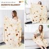 RAINBEAN 71IN Burritos Double Sided Blankets Adult Size, Tortilla Blanket Cool Stuff Gifts for Family, Novelty Food Wrap Blanket, Taco Blankets for Bi