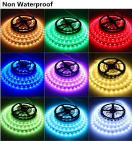 LED Light Strips Highlight 60 Light Beads Epoxy Waterproof Soft Strips (Option: IP65 red-5m)