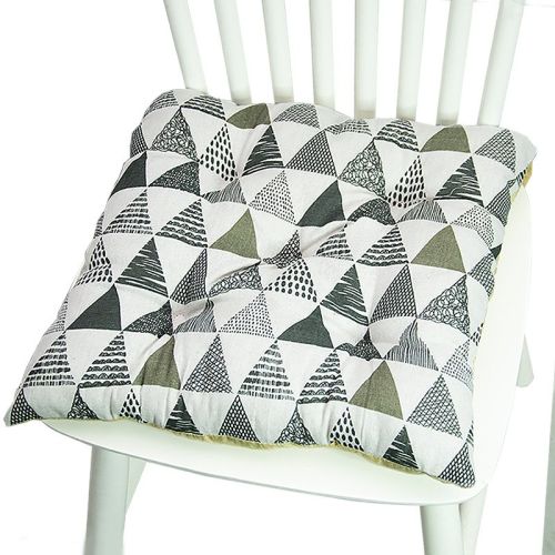 Printed Polyester Linen Cotton And Linen Five-circle Chair Cushion Bay Window Round