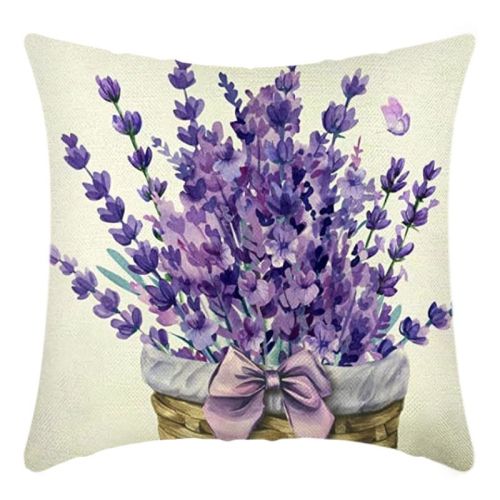 Summer Chrysanthemum Pillow Cover Green Plant Flower Linen