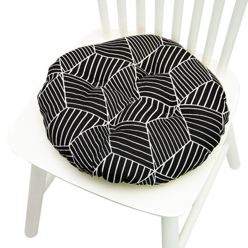 Printed Polyester Linen Cotton And Linen Five-circle Chair Cushion Bay Window Round