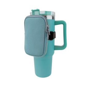 New Neoprene Cup Body Bag 40oz Water Cup Out Portable Small Bag Cow Multi-functional Key And COIN Case (Option: Sky Blue)