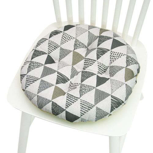 Printed Polyester Linen Cotton And Linen Five-circle Chair Cushion Bay Window Round