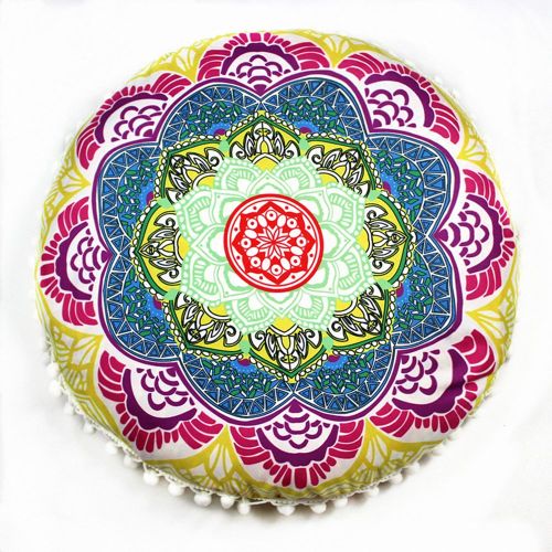 Flower Round Seat Cover Furniture Cushion Case