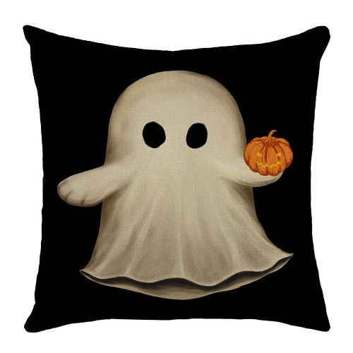 Home Square Ghost Pumpkin Party Decoration Pillow Cover