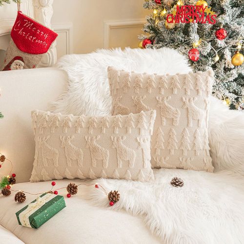 Christmas Party Decorative Back Cushion Cover
