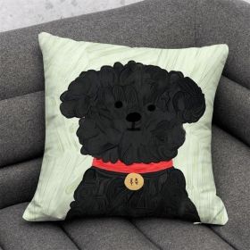 Cute Dog Cartoon Throw Pillow Dormitory Bedroom Square (Option: GG 9-50x 50cm-With pillow core)